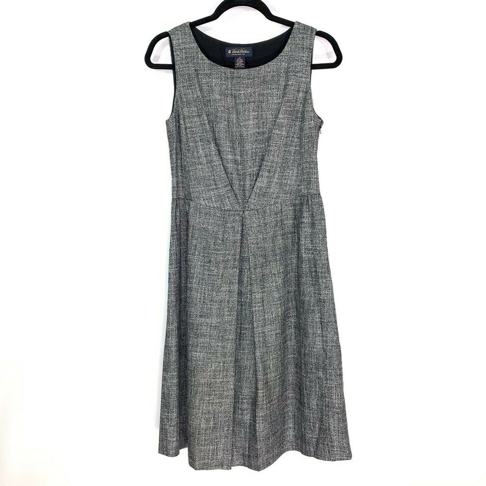 Brooks Brothers 4 dress a-line linen Silk Pleated